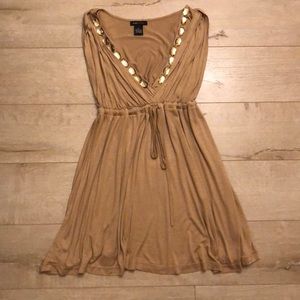 Gold BCBG Maxazria Dress with Gold Embellishment